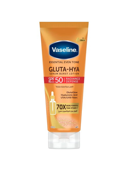 Vaseline Gluta-Hya Radiance Defense Serum Burst Lotion SPF50 PA+++ - 180 ml