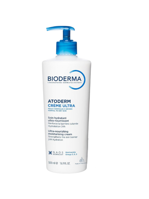 Bioderma Atoderm Ultra Nourishing Fragrance-Free Cream - 500 ml